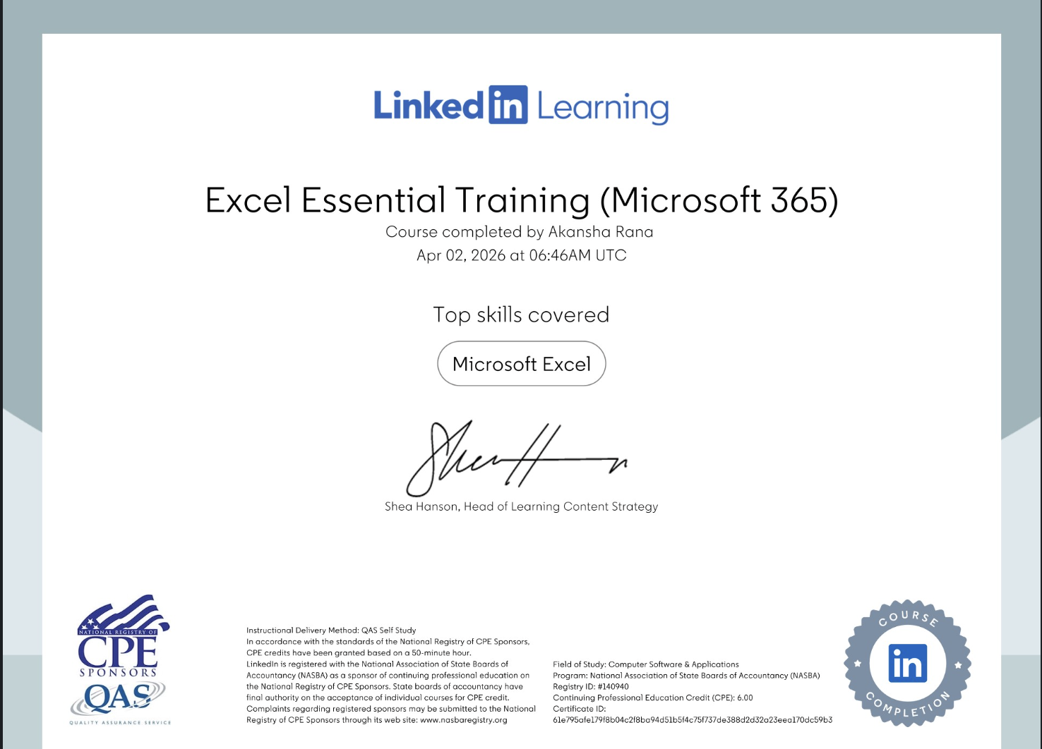 Machine learning certification certificate